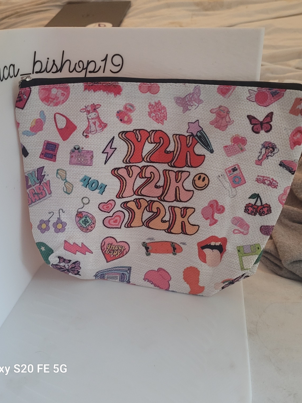 Pink Y2K Graphic Cosmetic Pouch - Picture 2 of 2